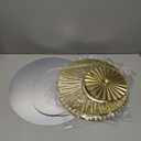 Blulu 9 Pcs Gold Mirror Wall Decor Metal Round Home Art Decor Decorative Modern Circle Mirror Wall Art Sculpture Hanging Decorations for Home Living Room Office