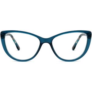 Zeelool Stylish Cat Eye Glasses TR90 Eyewear Frame with Non-prescription Clear Lens Oversized Glasses for Women ZJGT466241