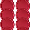 Replacement Lids fits Pyrex 1-Cup (4" Smallest Size) Glass Food Storage Container Bowls, 4-Inch Plastic Round Lids Covers for Pyrex 7202-PC, Airtight & Leakproof (10-Pack, Red)
