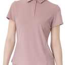 Women's Slim-Fit Polo Shirt - UV Protection, Moisture-Wicking, Stretchy Fabric for Golf & Daily Wear (M)