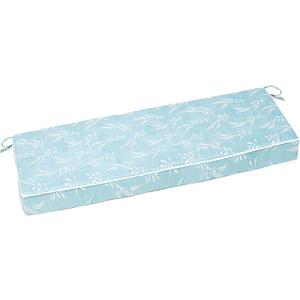 Outdoor Bench Cushion Waterproof, Bench Cushions for Outdoor Furniture, Patio Porch Swing Replacement Seat Pad with Ties for Garden Backyard, 60 x 18 Inch Willow Leaf Flowers