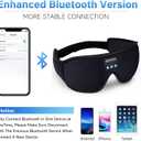 Sleep Headphones, Bluetooth 5.0 Wireless 3D Eye Mask, Lightimetunnel Washable Sleeping Headphones for Side Sleepers With Adjustable Ultra Thin Stereo Speakers Microphone Hands Free for Insomnia Travel