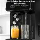 Electactic Countertop Ice Maker with Water Dispenser, Fast Ice Making, Portable Self-Cleaning Ice Machine with 3.3L Water Tank & 1L Ice Storage, Compact Ice Cube Maker for Home Kitchen Office Party