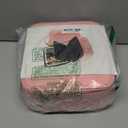 MOMIRA Makeup Train Case with Light & Mirror Large Cosmetic Organizer with Adjustable Dividers for Cosmetics,10X Magnifying Makeup Mirror,Pink (Small)