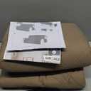 KinCam 100% Waterproof Recliner Loveseat Cover with Console, Non-Slip Reclining Couch Covers for 2 Seat, Recliner Sofa Cover Furniture Protector with Elastic Straps for Kids, Pets, Khaki