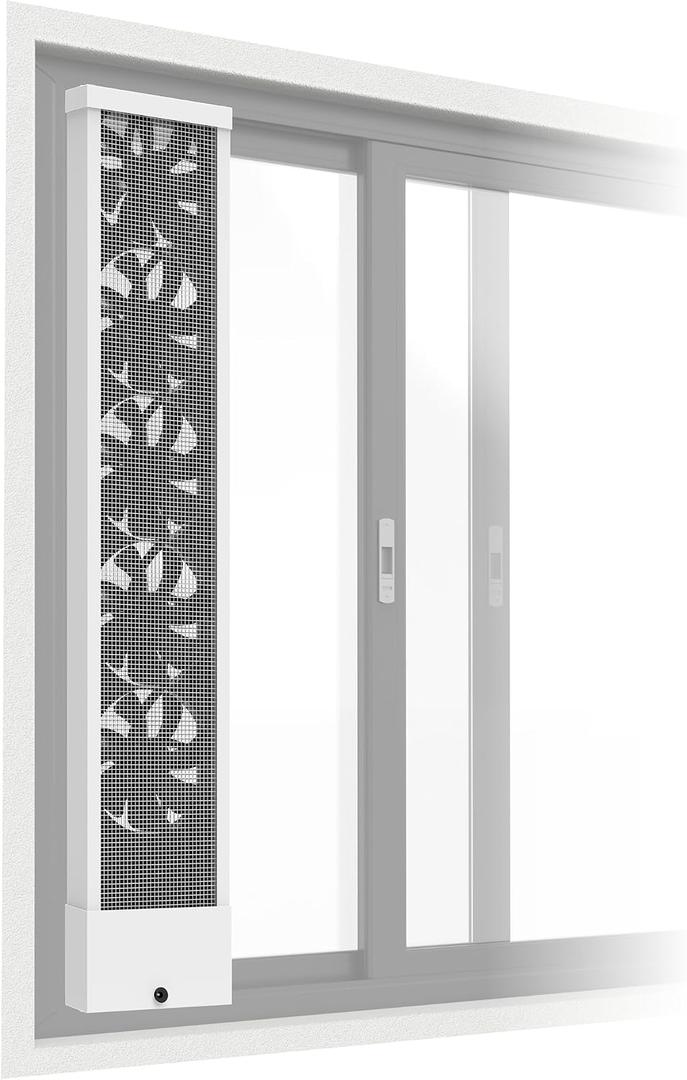 31.5-33.5 Inch White Vertical Window Exhaust Fan for Sliding Windows, 31.5-33.5in / 80-85cm