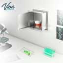Vivacomfort Specimen Box with Pass Tray, Window Pass Through Specimen Tray Box with Dual Sided Access Doors, 12.7” H x 13.2” W x 6” D