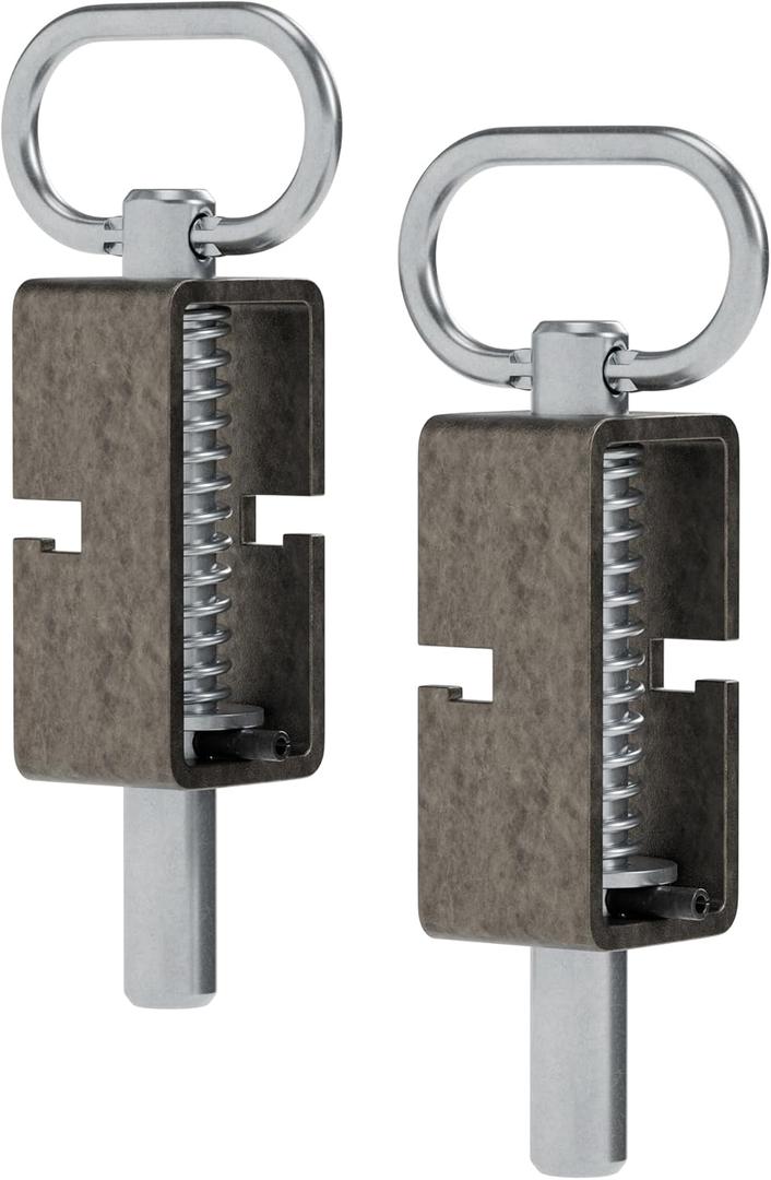 5-1/8'' Trailer Gate Latch, Weld-On Spring Latch Lock, Heavy-Duty Trailer Latch with Plain Tube, Spring Loaded Latch for Utility Trailer Gate, Pack of 2