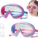 FEELNOW Favorabler Goggles, HD Waterproof and Anti-Fog Swimming Goggles for Children (Ages 3-16) with Nose Cover