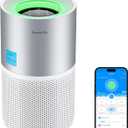GoveeLife Smart Air Purifier for Homes and Large Rooms with Detachable Pre-filter, Air Quality Monitor, Covers up to 1162ft, PM2.5 Sensor, App & Alexa Control for Pet Hair, Pollen, Dust, and Smoke