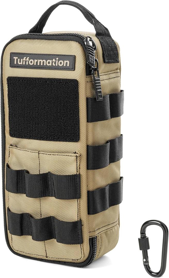 Tufformation Heavy Duty Small Tool Bag Pouch Portable Utility Organizer Case with Zipper Handle. Perfect for EDC, Motorcycle, Road Bike, Electricians & More
