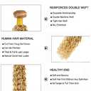 Honey Blonde Bundles Highlight Kinky Curly Bundle Human Hair 20 22 24 Inch 150g Brazilian Virgin Hair 3 Bundles 27/613 Curly Bundle Human Hair Extensions