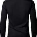 Men's Dress Shirts Long Sleeve Stretch Wrinkle Free Wedding Formal Business Button Down Shirt (Black, L)
