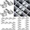 50 Pcs Grating Clip Saddle Clip Galvanized Carbon Steel for Screw Size 1/4 Inch for Industrial Flooring Drainage Systems Mezzanines Walkways Stair Treads