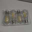 Ascher Dimmable Vintage LED Edison Bulbs, 6W, Equivalent 60W, Bright Cool White 4000K, 80+ CRI, ST58 Antique LED Filament Bulbs, E26 Medium Base, Clear Glass, Pack of 4