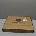 FHSQX 3 Pack Clothes Storage Bins - Foldable Metal Frame Storage Box - Stackable Linen Fabric Container Organizer Set with Carrying Handles and Clear Window (Beige, 19.7x15.7x13inch(66L))