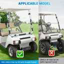 Club Car DS Windshield(Clear), Golf Cart Foldable Windshield Suitable for 1982-2000.5 Club Car DS Golf Carts, Club Car Foldable Clear Windshield Replacement, PC Shield