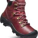 KEEN Women's Pyrenees Mid Height Waterproof Hiking Boots (7, Tibetan Red/Black)