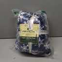 PAVILIA Blue Snowflake Christmas Sherpa Throw Blanket, Reversible Fleece Sherpa Cozy Holiday Blanket 50x60, Soft Winter Throw for Couch & Bed, Plush Cozy Warm