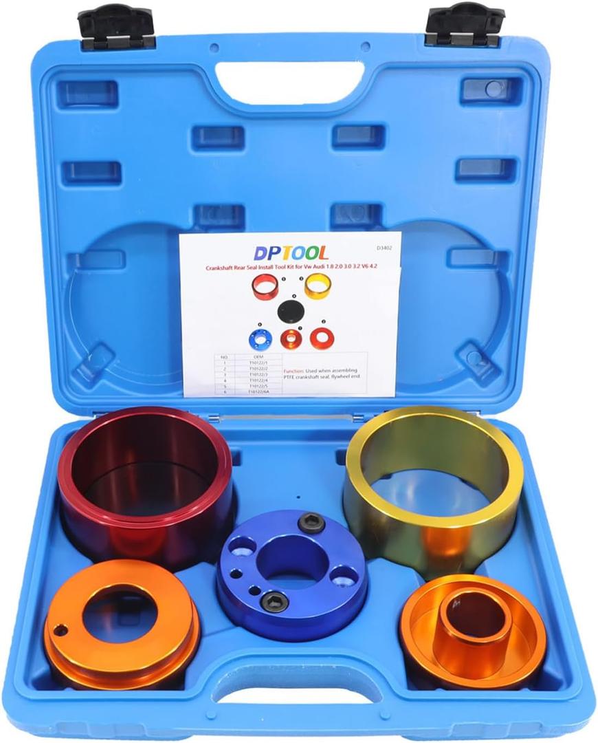 Crankshaft Rear Seal Install Tool compatible with Volkswagen 1.8 2.0 3.0 3.2 V6 4.2 Replacement for Audi T10122