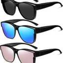Wzerry Polarized Sunglasses Over Glasses for Women - Fit Over Glasses UV400 Protection Large Shades for Driving & Outdoor