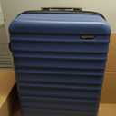 AmazonBasics 68 cm Navy Blue Hardsided Check-In Trolley, Medium Checked