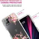Case for REVVL 6 Pro/T Phone Pro 5G TMAF035G Case with Tempered Glass Screen Protector, Full Body Clear with Floral Design Protection Phone Cover Cases for T-Mobile REVVL 6 Pro 5G (rose flower)