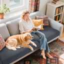 Hokway Large Couch Cushion Covers Stretch Cushion Covers Sofa Seat Cushion Slipcover Protector(Gray, Large)