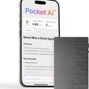 Pocket AI Voice Recorder & Smart Assistant  Auto Transcription, Summaries & Action Items  AI Note Taker for Meetings, Calls & Productivity - Space Grey