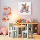 ajepon Dog Diamond Art Kits for Kids with Frame, Animal Diamond Art for Kids Ages 8-12, Dog Diamond Painting Kits for Kid with Beautiful Package for Gift Home Wall Decor (7x7inch) (CC119)