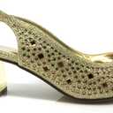 Enzo Romeo Lime01 Womens Open Toe Low Heel Wedding Rhinestone Wedge Sandal Shoes, 9