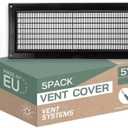 Vent Systems 3" x 10" Inch (Opening Dimensions) Black Plastic Air Vent Cover - 5 Pack - Rectangular Return Grill with Mesh Screen - HVAC Ventilation Grill for Home Improvement - Indoor, Outdoor Use