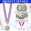 Remuuly 30/100 Pcs 5k Race Medals Bulk 2'' Gold Trophy Award 5k Running Trophy Medal Award First Place with Neck Ribbons Prize Gift for Race Walk Tournaments Match Sports Competition Adult