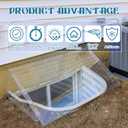 Vercraft 46"L X 20"W X 12"H Atrium Basement Window Well Cover Outside Protection Clear Polycarbonate Egress Window Well Covers with UV Resistant Easy Installation for Outside Garden