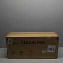 Ceiling Fans with Lights, 52" Wood Ceiling Fan, 3 Blades Ceiling Fan, Remote 6 Speeds Reversible Noiseless DC Motor Ceiling Fans for Farmhosue,Patio,Living Room,Bedroom,Office, Walnut and Black 