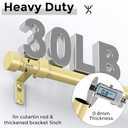 Gold Curtain Rods for Windows 18 to 42 Inch(1.5-3.5 Feet),1" Diameter Drapery Rods with Modern Style End Cap Finials,Size:18-42 Inch, Brass