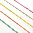 YOUBEIYEE 9.8 Feet Gold Plated Brass Chains Bulk Bluish Green Enamel Arrow Cable Jewelry Chain with Jump Rings and Lobster Clasps