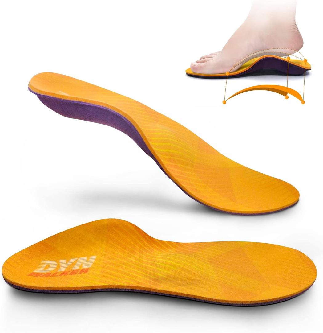 Orthotics for Plantar Fasciitis, DynWalker Arch Support Inserts, Prevent High Arches, Flat Feet, Metatarsalgia, Bone Spur, M