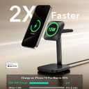 ESR 3 in 1 Wireless Charging Station, [Certified] Apple Watch Charger & 15W MagSafe Charger Stand for iPhone, Wireless Charger for Multiple Devices iPhone 17-12&Watch&AirPods,Black