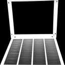 24" X 20" Steel Return Air Filter Grille for 1" Filter - Easy Plastic Tabs for Removable Face/Door - HVAC Duct Cover - Flat Stamped Face -White [Outer Dimensions: 25.75w X 21.75h]