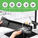 30 Inch Silicone Stove Top Shelf Magnetic for Kitchen, Strong Magnetic Heat Resistant Spice Rack Organizer for Over Stove Oven - (Black)