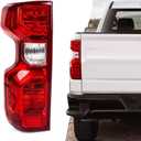 Huray Tail Light Rear Lamp for Chevy Silverado 2019 2020 2021 2022 2023 (Only for Halogen Type) OE Style Assembly Rear Brake Lamp Driver Side