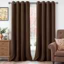 YoungsTex Dark Brown Velvet Curtains 84 Inch Length 2 Panels Set for Living Room, Chocolate Blackout Drapes Thermal Insulated with Grommet Privacy for Dining Bedroom, 2 Panels, 52 X 84 Inch
