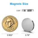 Heavy Duty Magnets, Caturledas 50 Pack 20x2 mm Small Round Magnetic Rare Earth Neodymium Fridge Magnet for Home Kitchen Office School Hanging Album Photo Drawing, Silver