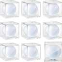 9 Pieces Golf Ball Display Case Acrylic Single Golf Ball Memorabilia Stand Cube Holder Clear Holder Case for Baseball Collectibles, 2.36 x 2.36 x 2.36 Inches, Enhanced Packaging