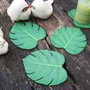 BKKDecor | Leaf Coasters for Drinks | Monstera Coaster Set of 6 | Tropical Leaf Decorations for Home | Gift Ideas Party Table Decor. (Monstera)