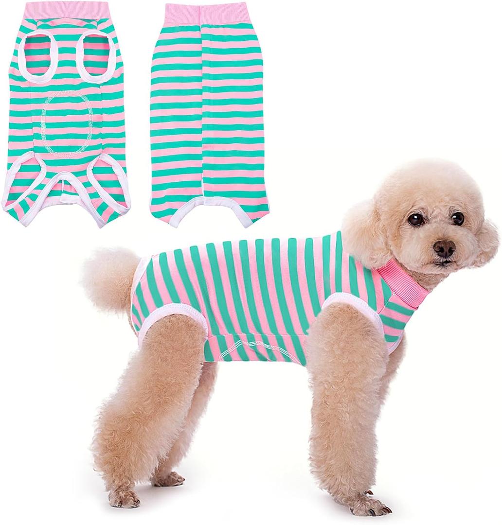 Coppthinktu Recovery Suit for Dogs After Surgery, Dog Onesie Surgery Recovery Suit for Female Spay, Soft Male Surgical Pajamas Bodysuits for Medium Puppy to Anti Licking Dog Cone Alternative