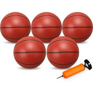 9.8Basketball Bouncy Ball for Kid Adult Teen, Soft Ball for Basketball Hoop Trampoline, Size 7 PVC Waterproof Basketballs for Swimming Pool, Sports Toy for Indoor Outdoor Water Pool Games Party