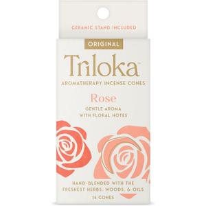 Triloka Incense Cones, Rose, 20 Grams