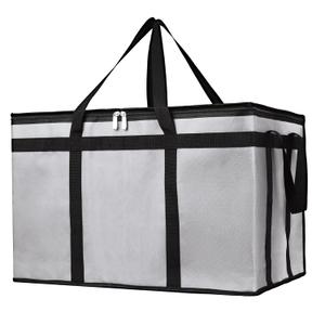 Bodaon Insulated Bags for Delivery, XXX-Large Pizza Delivery Bag, Doordash Catering Bag, Food Warmer Hot Bag, Uber Eats Driver Essentials, Gray, 1-Pack (Grey)